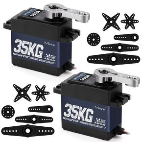 35 كجم عزم الدوران RC Servo ، Miuzei coreless servo Motor Motor Gear Digital Stainless Steel Gear مقاومة للماء لـ Arduino 1/8 1/10 RC Crawler Car Robotic Robotic DIY 270 درجة (1) in Kuwait