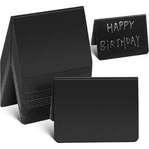 OperItacx 40 PCS 4 "x3" علامات السبورة الصغيرة ، ملصقات طعام قابلة لإعادة الاستخدام لبرنامج Party Bakery Buffet Table Food