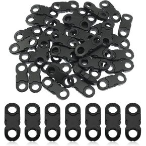 100PCS Mini Detachable Safety Buckle Plastic Wrist Strap Pet Collar Pair Leash Attachment Side Separation Buckle For Camera Belt Loop Backpack Separation Strap Black