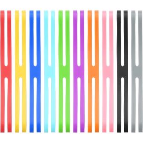 PATIKIL 5 Inch H Band Silicone Rubber Bands, 10 Pcs Strong Elastic Silicone Bands Rubber Wrapping Bands for Books Cameras Art Cooking Wrapping Exercise Bag Wraps, Multicolored