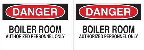 Brady 84038 Self Sticking Polyester Admittance Sign, 7" X 10", Legend "Boiler Room Authorized Personnel Only",Black/Red on White in Saudi Arabia