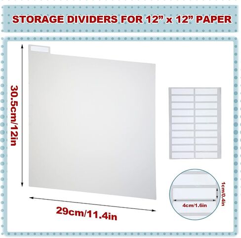 12 x 12 Inches Scrapbook Tabbed Dividers Scrapbook Paper Storage Dividers Page Dividers with Labels for Storage Box Cards File Holder (30 Pieces) in Saudi Arabia