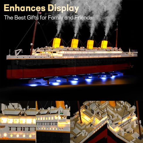 مجموعة إضاءة LED للمبدع Titanic - متوافق مع Lego 10294 ، لمجموعات Lego Creator Titanic ، غير متضمنة مجموعة النماذج ، يعزز العرض ، التثبيت السهل ، هدية رائعة ، مواد آمنة in Kuwait