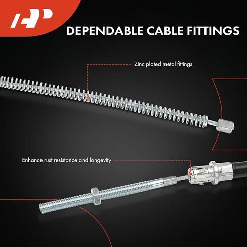 A-Premium Rear Driver and Passenger Side Parking Brake Cable Assembly Compatible with Chevrolet & GMC Models: Express 1500 2500 1996-2002, Express 3500, Savana 1500, Savana 2500, Savana 3500, 2-PC Set in Saudi Arabia