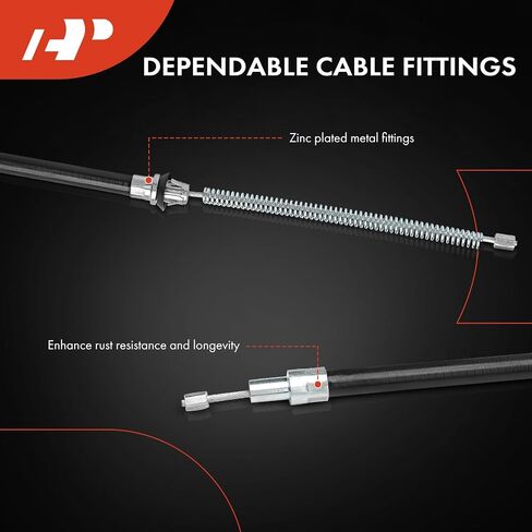 A-Premium Rear Driver and Passenger Side Parking Brake Cable Assembly Compatible with Chevrolet & GMC Models: Express 1500 2500 1996-2002, Express 3500, Savana 1500, Savana 2500, Savana 3500, 2-PC Set in Saudi Arabia