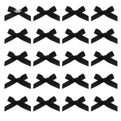 Penta Angel Bow Safety Pins 20pcs Mini Satin Bowknot Flower Safety Charm Pins for Socks Tirts Haps Hloves Dress Shoes Decoration (Red) in Kuwait