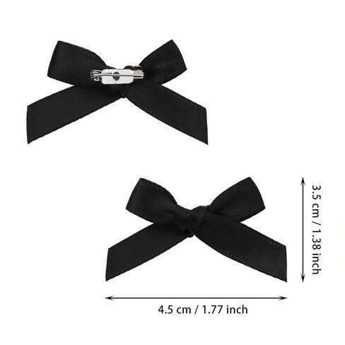 Penta Angel Bow Safety Pins 20pcs Mini Satin Bowknot Flower Safety Charm Pins for Socks Tirts Haps Hloves Dress Shoes Decoration (Red) in Kuwait