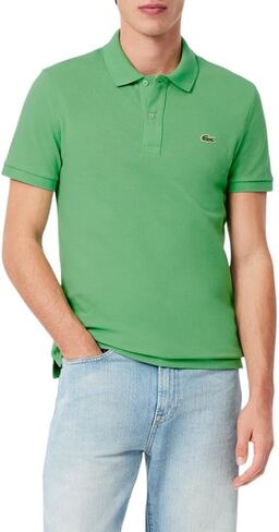 Lacoste Men's Legacy Classic Pique Slim Fit Short Sleeve Polo Shirt in Saudi Arabia