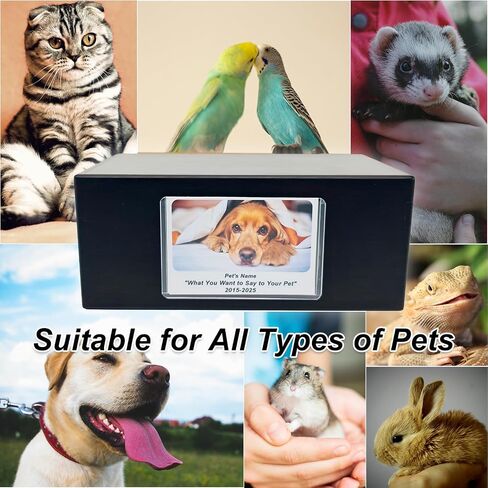 Pet Dog Urns for Ashes Memorial Gifts for Loss Lovers Shadow Box Sympathy Keepsake Small Cat Cremation Casket Funerary Frame Pictures Rosewood Material Bengal Cat Figurine Urn in Saudi Arabia