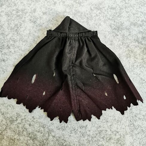 1/12 Scale Doll Clothes Action Figure Cloak for 6 inches 1:12 Action Figure Clothes (Black Hooded) in Saudi Arabia