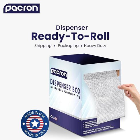 Protective Bubble Roll Wrap Dispenser Carton -175FTx12IN Clear, 3/16" Dense Small Bubble Cushioning for Fragile Items, Dish Packing & Packaging Supplies Shipping & Storage - Perforated Every 12IN in Kuwait