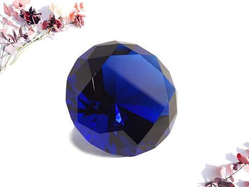 2" / 60 mm Diamond Shaped Glass Crystal Paperweight – Home Office Decor & Valentine's Day Gift Wedding Favors Centerpieces Decoration with Gift Box (Hot Pink) in Saudi Arabia
