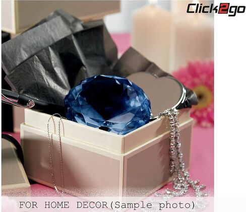 2" / 60 mm Diamond Shaped Glass Crystal Paperweight – Home Office Decor & Valentine's Day Gift Wedding Favors Centerpieces Decoration with Gift Box (Hot Pink) in Saudi Arabia