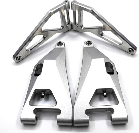 CNC 7075#أذرع الألومنيوم العلوية والسفلية لـ Losi Super Baja Rey2.0 1/6 (Silver) in Kuwait