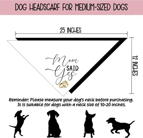 Dad Asked Mom Said Yes Dog Bandana 2 Pack, Dog Wedding Bandanas Engagement Gift Bandana for Dogs, Wedding Gifts Pet Scarf for Small Medium Cats Dogs in Saudi Arabia