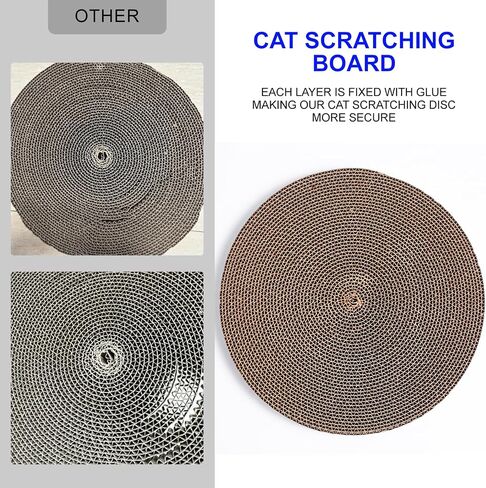 Round Cat Scratcher refill 10 بوصة قطر 3/5 بوصة دائرة خدش استبدال منصات خدش للقطط الداخلية الخدش (1 جهاز كمبيوتر) in Kuwait