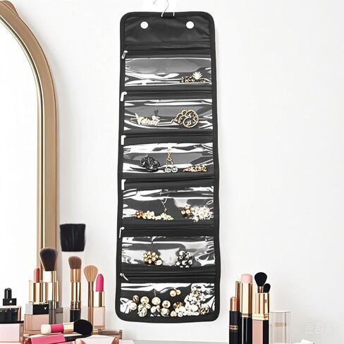 Money Wallet Organizer for Cash with 4 Zippered Pocket Cash Organizer, Envelope Wallet, Small Travel Money Holder for Budgeting, Receipt and Tips.(Black, 4 pockets) in Kuwait