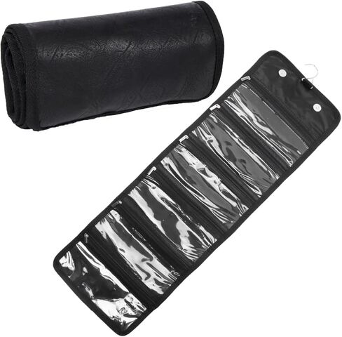 Money Wallet Organizer for Cash with 4 Zippered Pocket Cash Organizer, Envelope Wallet, Small Travel Money Holder for Budgeting, Receipt and Tips.(Black, 4 pockets) in Kuwait