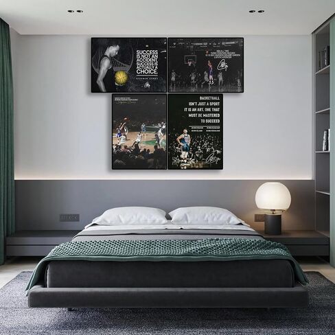 Stephen Curry, Bryant, James, Ja Morant, Antetokounmpo, Doncic, Tatum, Butler Poster Basketball Canvas Poster Wall Art Print Set of 8 Gifts for Boys Living Room Bedroom Decoration Unframed: 8x12inch in Saudi Arabia