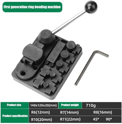 Metal Wire Bending Jig Set with Adjustable Dies, Metal Wire Jewelry Making Tools, Ring Bender Maker Tool Kit, for DIY Rings, Bending Metals, Jewelry Making,A in Saudi Arabia