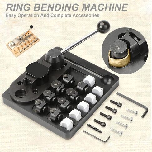 Metal Wire Bending Jig Set with Adjustable Dies, Metal Wire Jewelry Making Tools, Ring Bender Maker Tool Kit, for DIY Rings, Bending Metals, Jewelry Making,A in Saudi Arabia