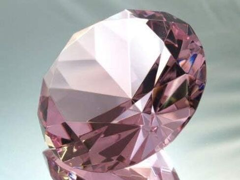3" / 80 mm Light Pink Diamond Shaped Glass Crystal Paperweight – Home Office Decor & Valentine's Day Gift Wedding Favors Centerpieces Decoration with Gift Box in Saudi Arabia