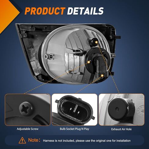مجموعة مصابيح الضباب Nilight متوافقة مع 2016 2017 2018 Toyota RAV4 Fog Lamp Bumper Light استبدال عدسة نظيفة للركاب وجانب السائق مع مصابيح هالوجين 12 فولت H11 552، ضمان لمدة عامين in Saudi Arabia