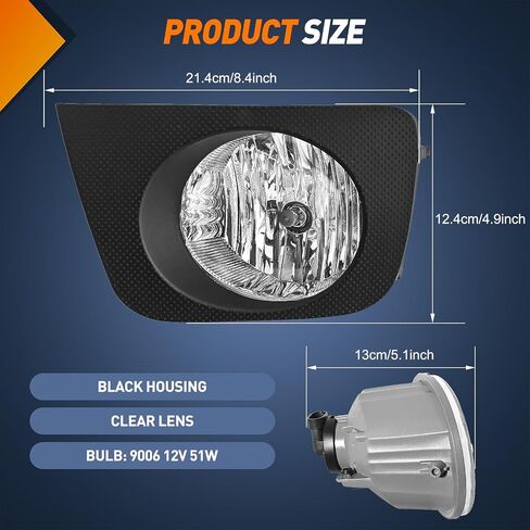 مجموعة مصابيح الضباب Nilight متوافقة مع 2016 2017 2018 Toyota RAV4 Fog Lamp Bumper Light استبدال عدسة نظيفة للركاب وجانب السائق مع مصابيح هالوجين 12 فولت H11 552، ضمان لمدة عامين in Saudi Arabia