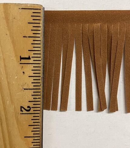 2" Long Faux Suede Fringe Trim - 8 Yards (Chestnut) in Kuwait