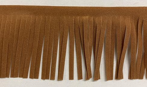 2" Long Faux Suede Fringe Trim - 8 Yards (Chestnut) in Kuwait