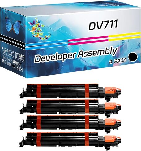 DV711 A2X203D Developer Assombly متوافق مع Konica Minolta Bizhub 654 654E 754 C654 C654E C754 C754E PRINTERS ، العائد المرتفع 480000 ، مع طباعة عالية من التعريف (1 حزمة سوداء) in Kuwait