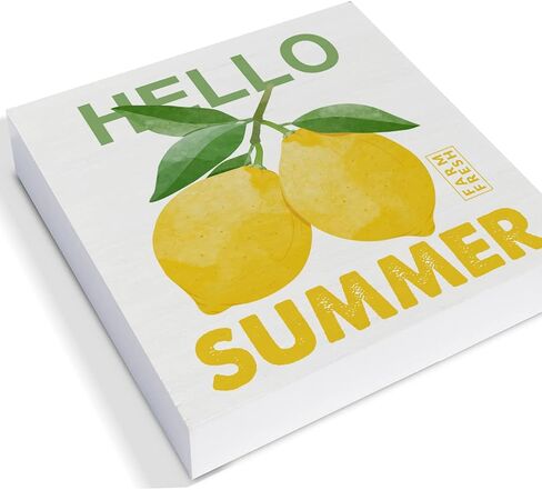 مرحبا الصيف صندوق خشبي تسجيل مكتب ديكور الصيف البطيخ الخشب كتلة تسجيل ديكور للمنزل رف مطبخ الجدار in Kuwait