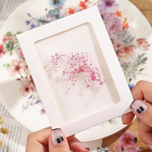 50Pcs Transparent Flower Stickers for Scrapbooking PET Nature Plant Sticker Floral Stickers Colorful Vintage Craft Sticker for Journaling Scrapbooking Clear Flowers Decals (Flower) in Saudi Arabia