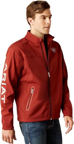 Ariat Men's New Team Softshell Jacket - Fired Brick, Large in Saudi Arabia