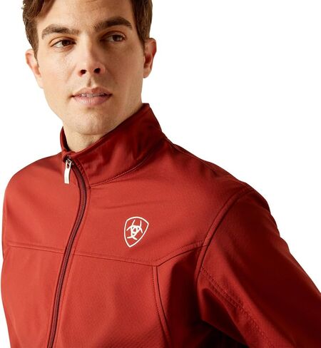 Ariat Men's New Team Softshell Jacket - Fired Brick, Large in Saudi Arabia