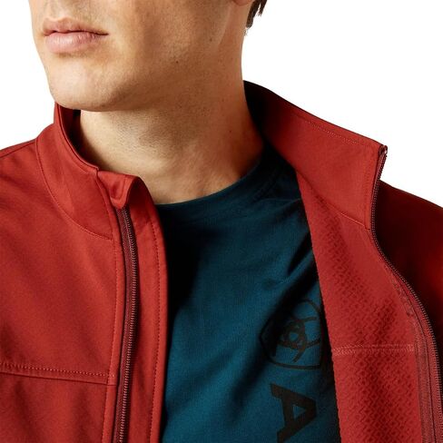 Ariat Men's New Team Softshell Jacket - Fired Brick, Large in Saudi Arabia