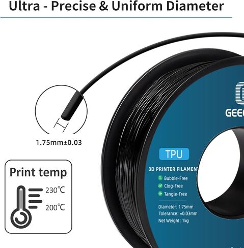 Geeetech Silk PLA Filament 1.75mm Silk Dual Color Filament,Coextrusion Dichromatic Metal-Like Shiny Consumable 1kg (2.2lbs) 1 Spool,Dimensional Accuracy +/- 0.03 mm, Black Red in Kuwait