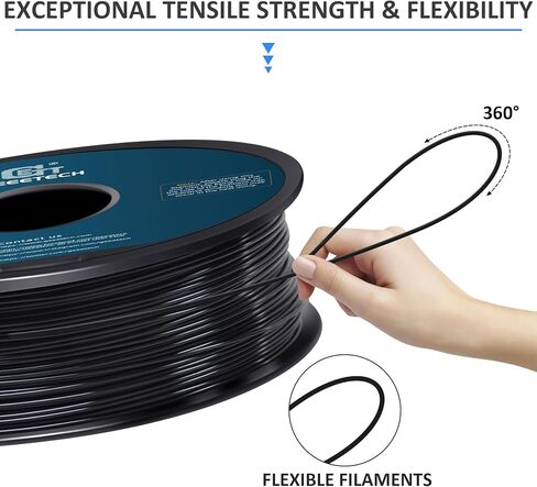 Geeetech Silk PLA Filament 1.75mm Silk Dual Color Filament,Coextrusion Dichromatic Metal-Like Shiny Consumable 1kg (2.2lbs) 1 Spool,Dimensional Accuracy +/- 0.03 mm, Black Red in Kuwait