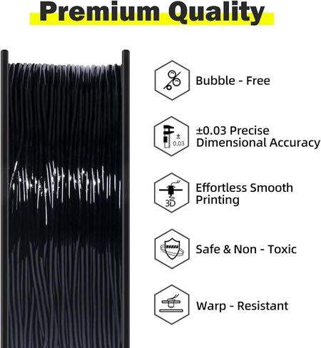 Geeetech Silk PLA Filament 1.75mm Silk Dual Color Filament,Coextrusion Dichromatic Metal-Like Shiny Consumable 1kg (2.2lbs) 1 Spool,Dimensional Accuracy +/- 0.03 mm, Black Red in Kuwait