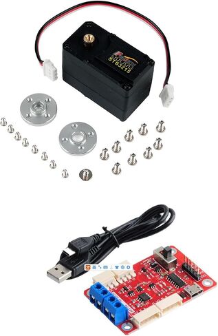 30KG High-Torque Serial Bus Servo 12V 360° Continuous Rotation Programmable Smart Industrial Digital Servo with Controller for RC Car Steering Servo Robotic Arm (1 Servo with 1 Controller) in Saudi Arabia