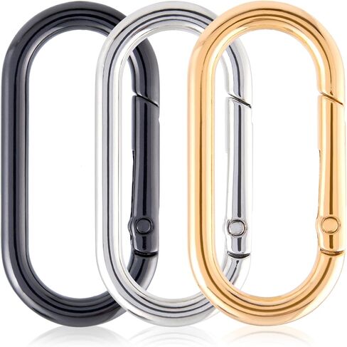 Oval Spring Ring Clips, Heavy Duty Metal Keyring Purse Clip, O Ring Opening Key Ring Carabiner for Keychain in Saudi Arabia