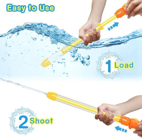 Dsmile 6 Packs Water Guns for Kids Adults, Plastic Handle Outdoor Swimming Pool Beach Summer Fun Party Games for Girls Boys Teens Adults in Kuwait