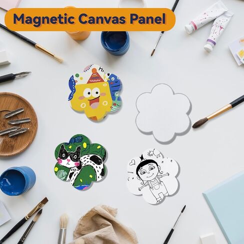 12 Pack Small Magnetic Canvas Boards for Painting, Easy to Stick on Fridge, Whiteboard or Any Iron-containing Surface in Saudi Arabia