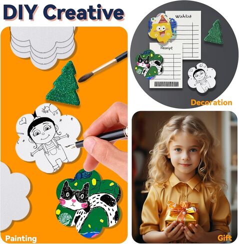 12 Pack Small Magnetic Canvas Boards for Painting, Easy to Stick on Fridge, Whiteboard or Any Iron-containing Surface in Saudi Arabia
