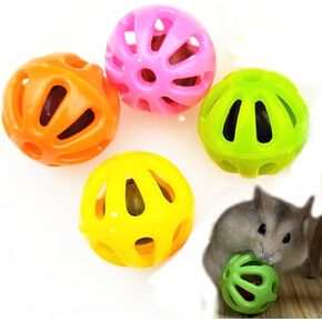 Hamster Foraging Bell Ball Toys Interactive Hide Treats Toys Guinea Pig Toys and Accessories Enrichment Game for Small Pets