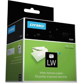 DYMO 30320 LabelWriter Address Labels, 1 1/8 x 3 1/2, White, 260 Labels/Roll, 2 Rolls/Pack