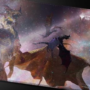 Ultra PRO - Commander Series #5 - Three Color Wedge - The Ur-Dragon Holofoil Playmat for Magic: The Gathering | Use as Mousepad, Desk Mat, Protects MTG Cards During Gameplay Best TCG Essential