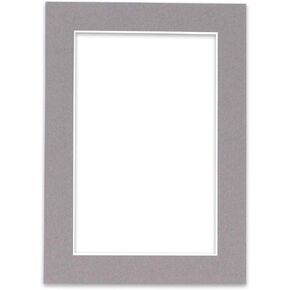 11x14 Mat Bevel Cut for 9x12 Photos - Acid Free Charcoal Grey Precut Matboard - for Pictures, Photos, Framing - 4-ply Thickness