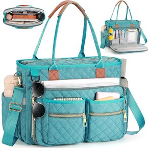 Teacher Tote Bag for Women Large Laptop Bags for Work Nursing Professional Computer Messenger Bag for Office Travel Business