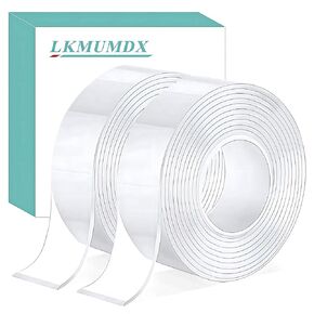 Double Sided Nano Tape Heavy Duty, Strong Sticky Extra Large (1.18in x 9.85Ft ) Removable Mounting Tape, Clear Multipurpose Wall Decor Adhesive Tape for Poster, Picture Hanging, Carpet, Photos Frames